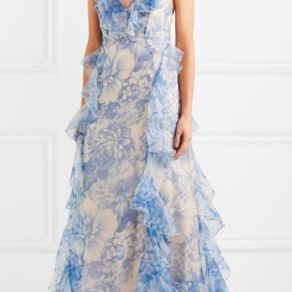 Alice McCALL Oh My Goddess Open-Back Ruffled Floral-Print Silk - Picture 2 of 10